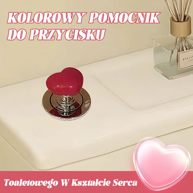 Colorful Heart-Shaped Loved Toilet Tank Press Helper.